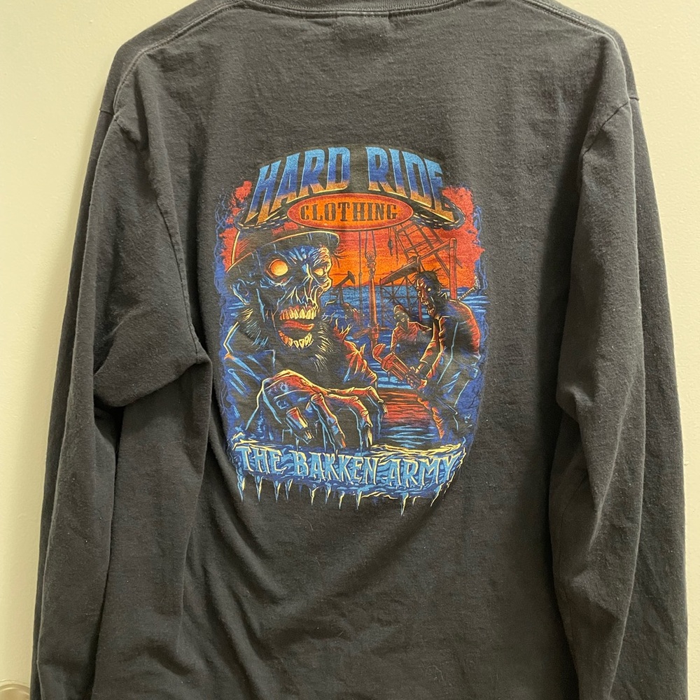 Mens large Hard Ride Clothing long sleeve shirt